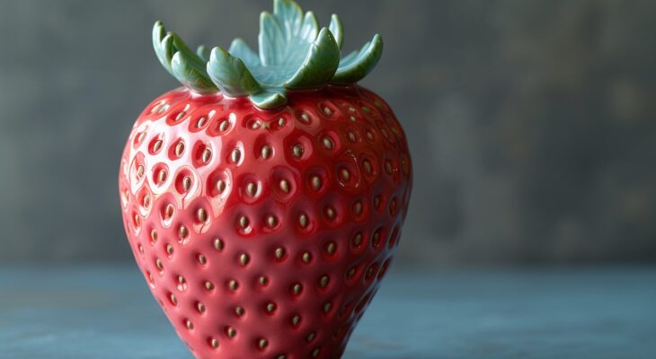 Vase en forme de fraise : l’élégance au naturel