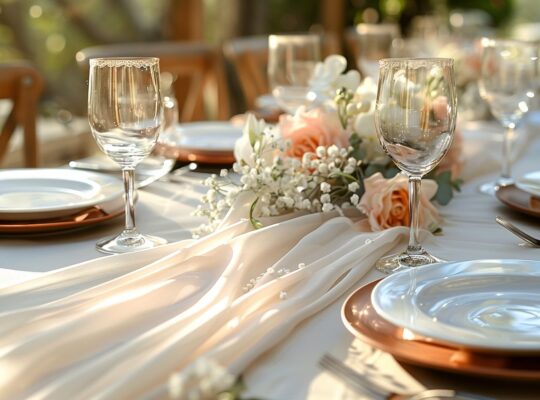 Le chemin de table, élément clé pour sublimer la décoration de votre mariage
