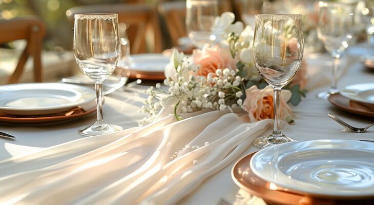 Le chemin de table, élément clé pour sublimer la décoration de votre mariage