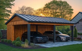 Comparatif : carport en bois vs carport en métal