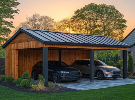 Comparatif : carport en bois vs carport en métal