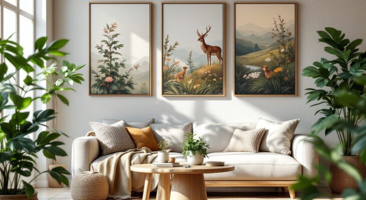 Des murmures de nature dans votre salon : l’impact des tableaux flore et faune sur le bien-être
