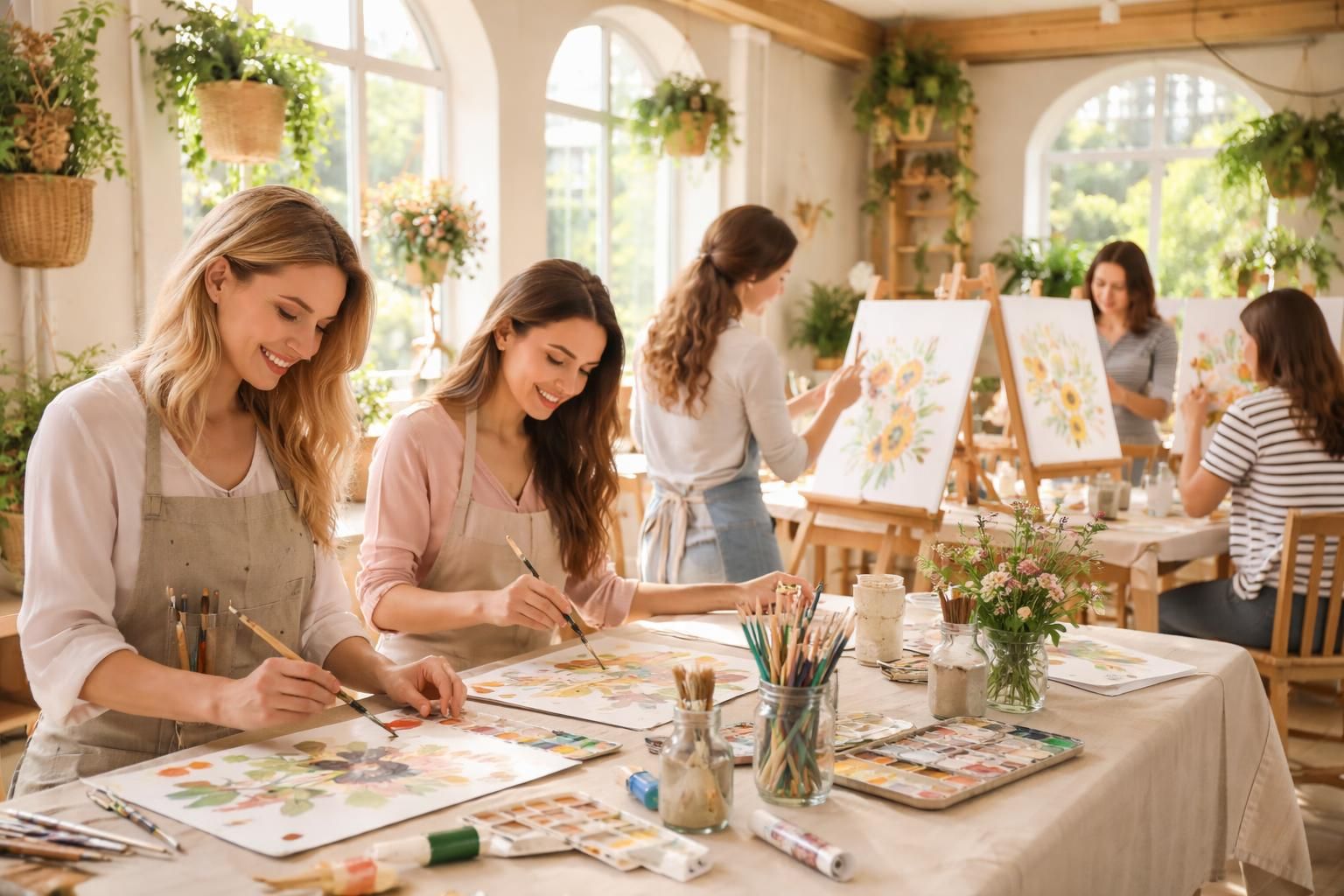 découvrez nos cours particuliers de peinture artistique en atelier, spécialement conçus pour mamans créatives souhaitant exprimer leur talent et se détendre dans un cadre convivial.