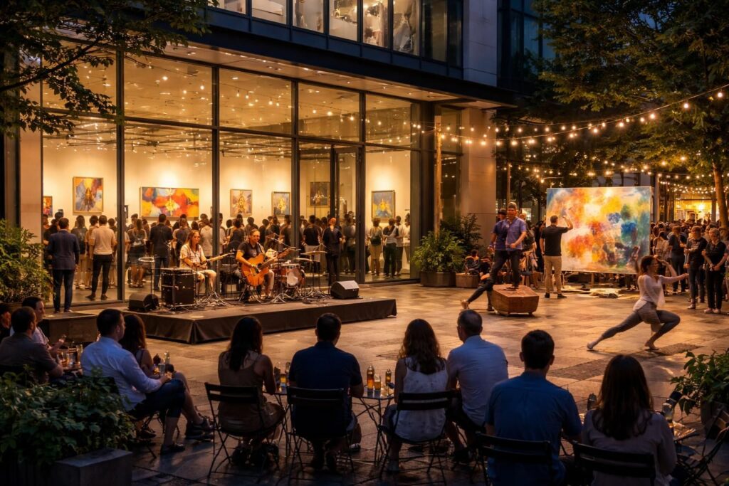 découvrez une expérience unique mêlant art et musique avec des concerts en galeries, des vernissages musicaux et des performances captivantes. vivez des spectacles artistiques inoubliables alliant créativité visuelle et sonore.