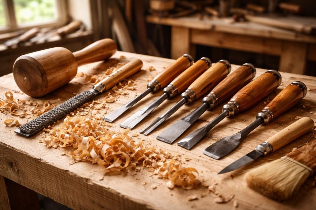 découvrez les outils indispensables pour sculpter le bois avec précision et créativité, adaptés aux débutants comme aux experts.
